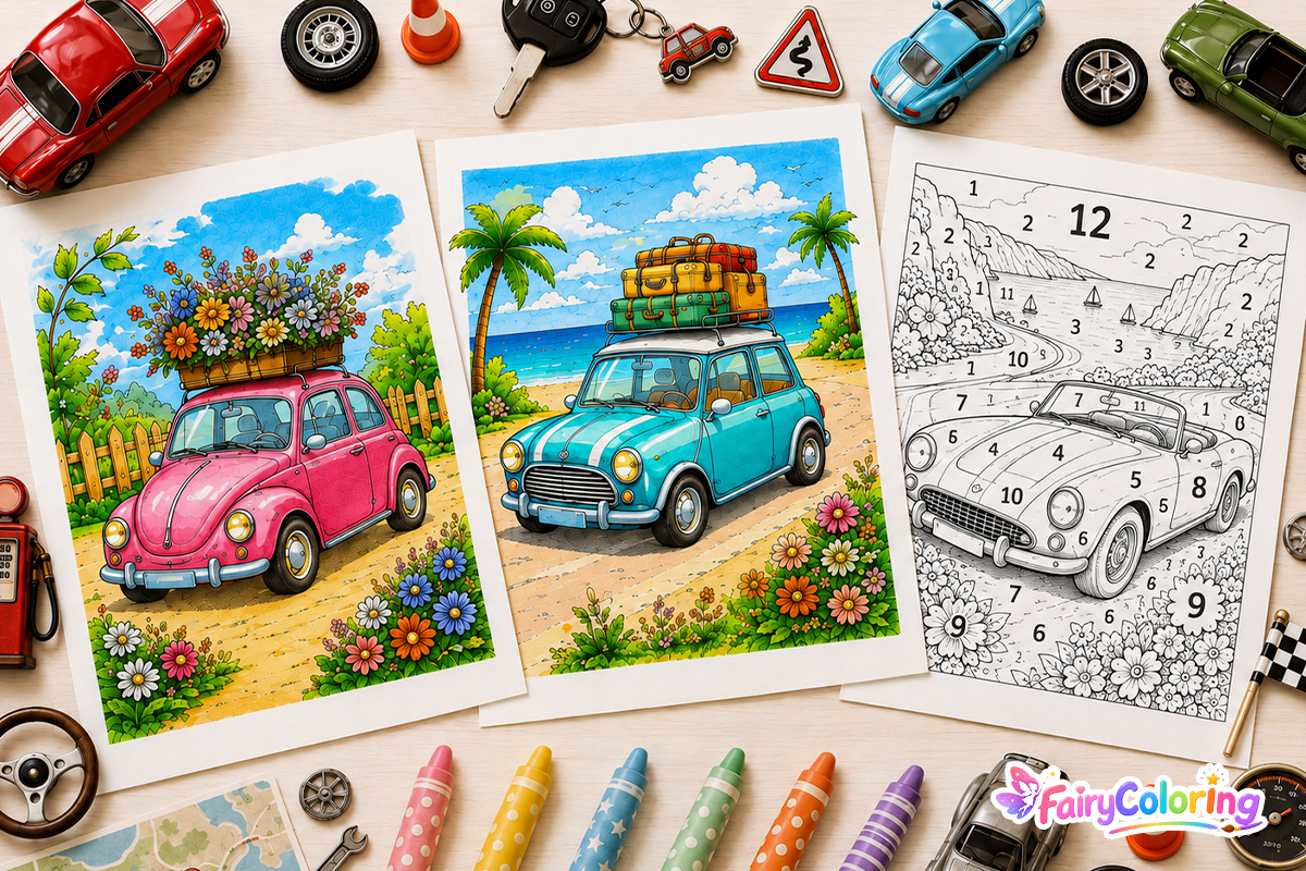 Color by Number Car